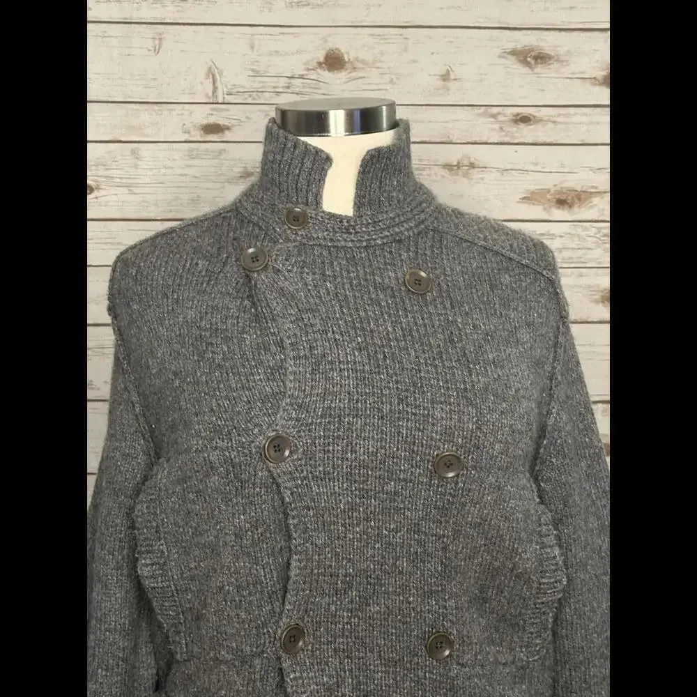 Banana Republic Heritage classic grey alpaca/wool sweater peacoat Size Large